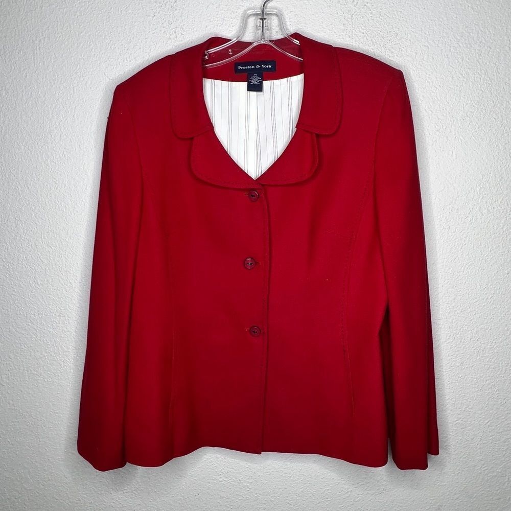 Vintage Preston &‎ York Silk Blend Suit Jacket - Picture 5 of 6